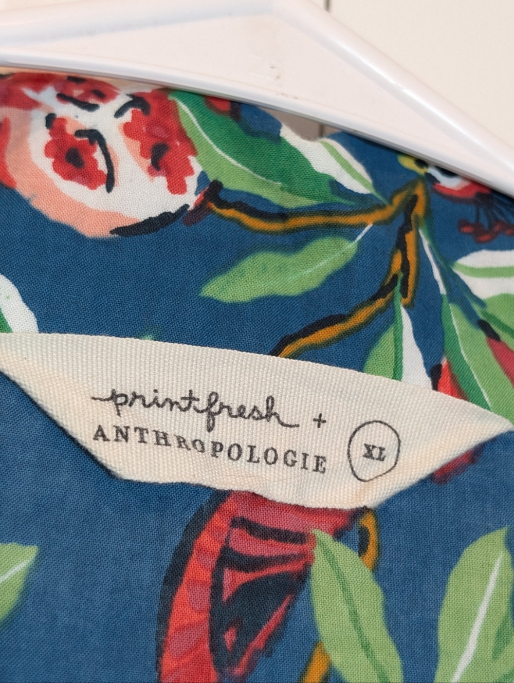 Anthropologie PrintFresh Pomegranate Pajama Top XL - Picture 4 of 6